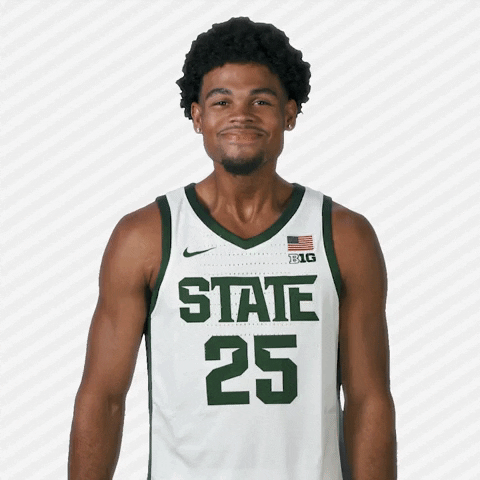 Happy Basketball GIF by Michigan State Athletics