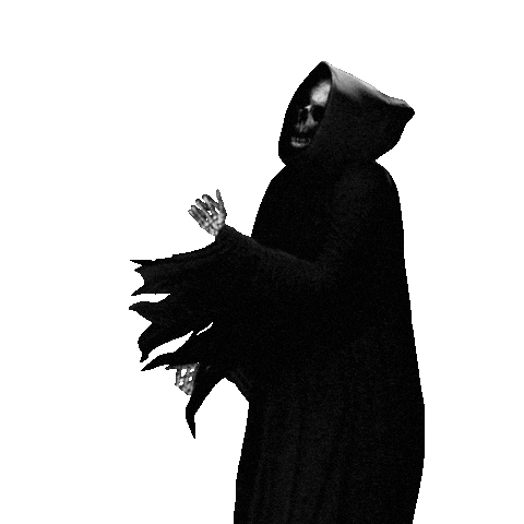 Happy Grim Reaper Sticker by Kiszkiloszki