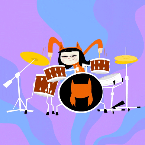 Band Drumming GIF by Kitty Is Not A Cat