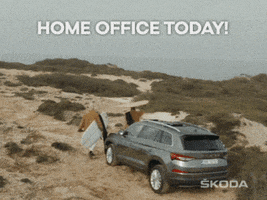 Home Office Beach GIF by Škoda Global