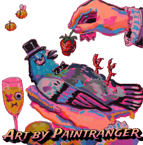 Strawberry Pigeon Sticker