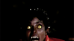 Thriller scared girl gif