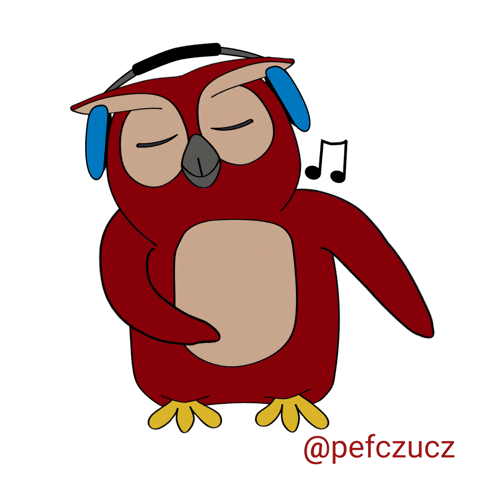 Owl Listening To Music GIF by Provozně ekonomická fakulta ČZU