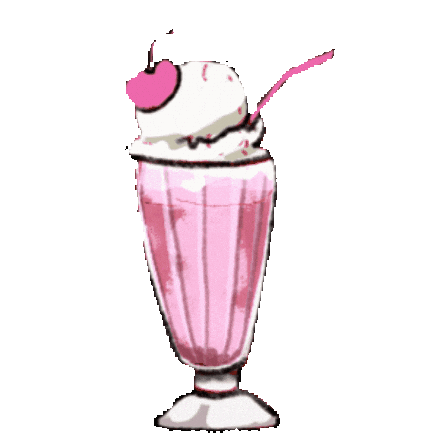 Ice Cream Milkshake Sticker by Beach Bunny