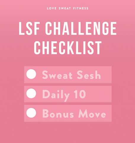 Workout Checklist GIF by Love Sweat Fitness