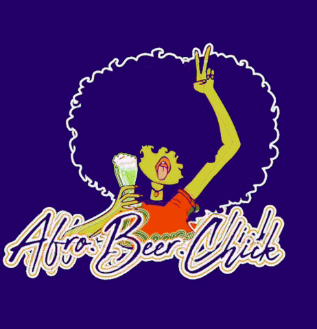 Afro.Beer.Chick GIF