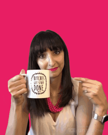 Tina Fey Coffee GIF by Jenn Robbins