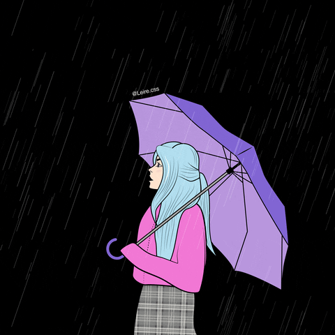leirecss girl umbrella paraguas leirecss GIF
