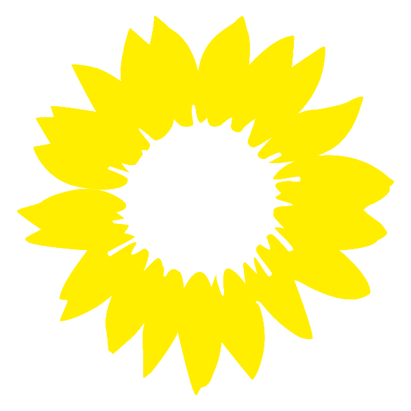 Sun Flower Diversity Sticker by Gruene_im_Bundestag