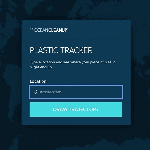 theoceancleanup ocean pollution the ocean cleanup plastic tracker GIF