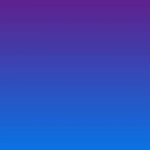 Text gif. Blue-green gradient block text pops onto a purple/blue gradient background, letter by letter, which then drop off the screen: "Yes!"