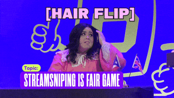 Gamer Hair Flip GIF