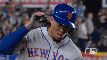 carlos gomez celebration GIF by New York Mets