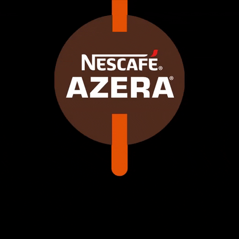 officialnescafeazera logo coffee orange curious GIF