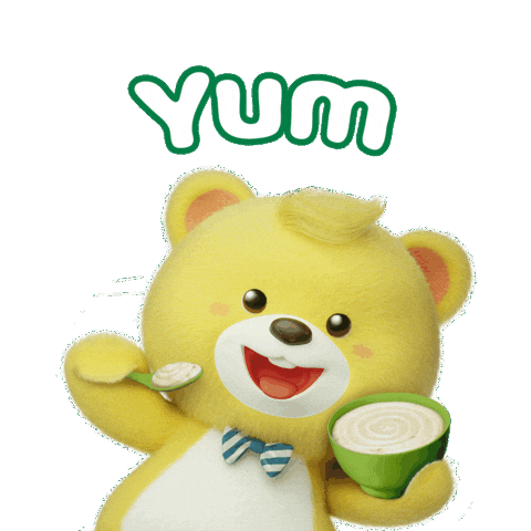 Bear Eating Sticker by Promina Indofood