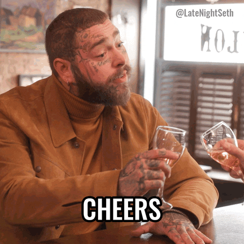 Happy Cheers GIF by Late Night with Seth Meyers