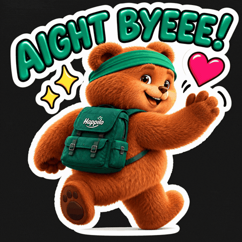 See Ya Goodbye GIF by Happilo