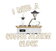 Alarm Clock Coffee Sticker by Kialoa GmbH