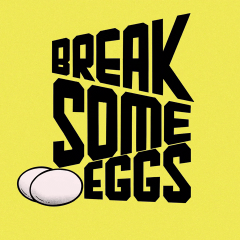 PECKDISH lettering egg peckdish hungry brands GIF
