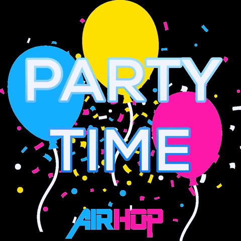 AirHop party balloons party time partytime GIF