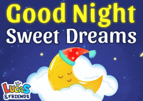 Good Night Sleeping GIF by Lucas and Friends by RV AppStudios