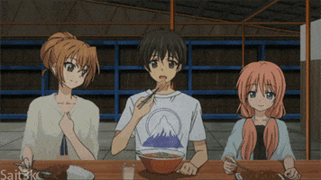 golden time eating GIF