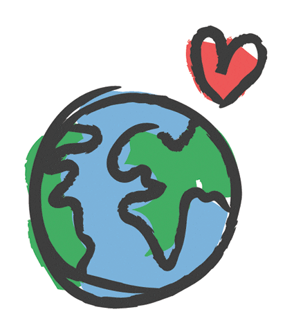 World Corazon Sticker by Klimato