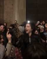 Armie Hammer, Timothée Chalamet Hold Dance Party With Fans in Italy
