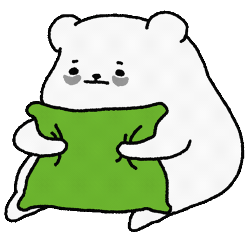 Tired Bear Sticker