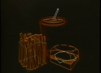 80s fast food french fries computer graphics sliders GIF