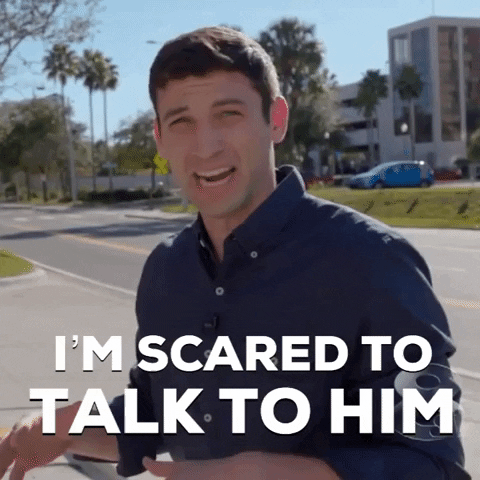 Scared Confrontation GIF by Awkward Daytime TV