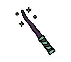 Witch Wand Sticker by GirlNorthWest