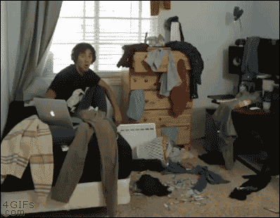 Cleaning Bedroom GIF
