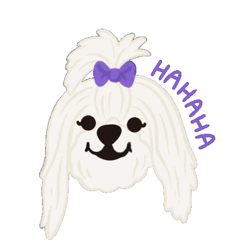 Happy Dog Sticker by Ann of Facedit