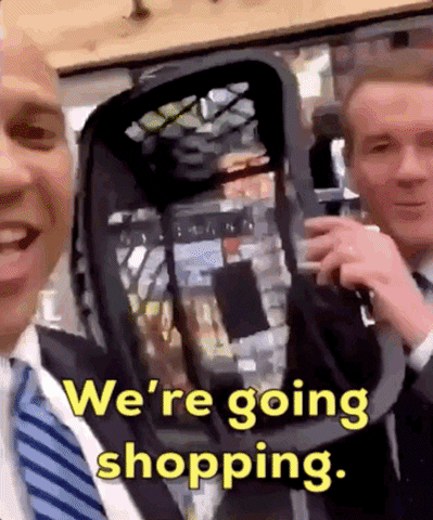 Cory Booker Shopping GIF by Election 2020