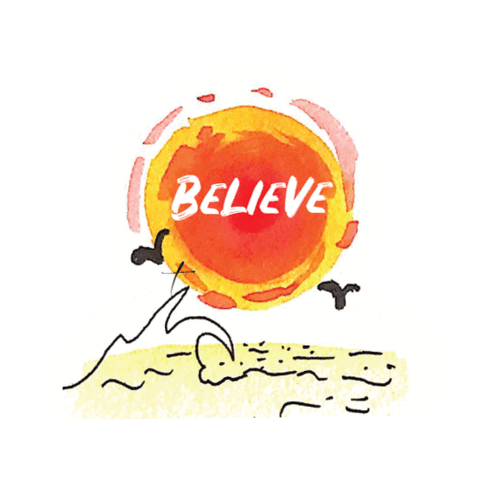Believe Sticker by Klosh
