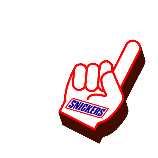 Chocolate Foam Finger Sticker by Snickers for iOS & Android GIPHY