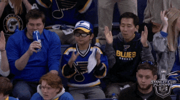excited 2019 stanley cup playoffs GIF by NHL