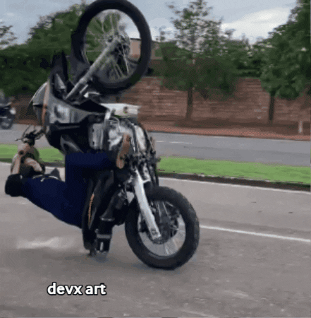 Man Motorcycle GIF by DevX Art
