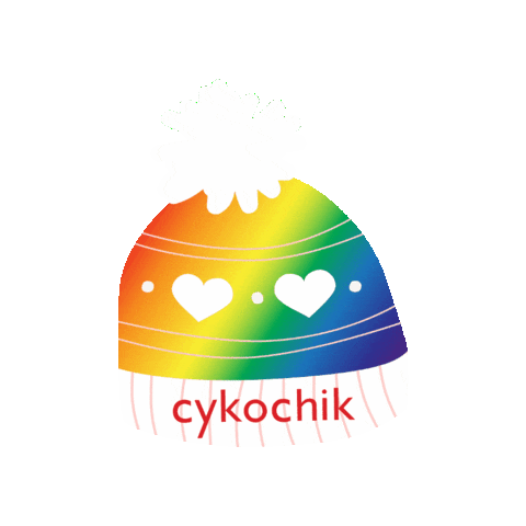 Rainbow Hearts Sticker by Cykochik