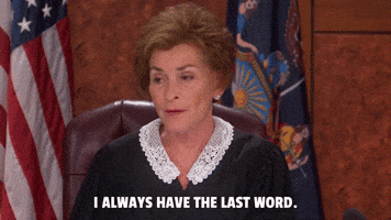 Last Word GIF by Judge Judy