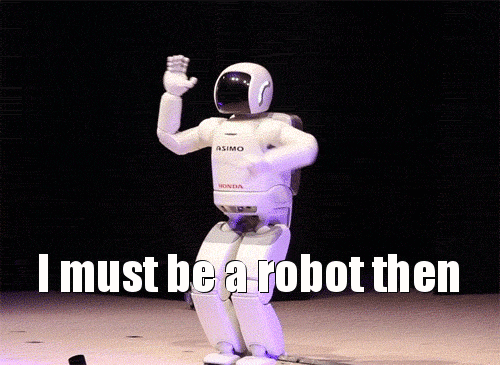 the robot dancing GIF