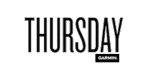 Days Of The Week Thursday Sticker by Garmin