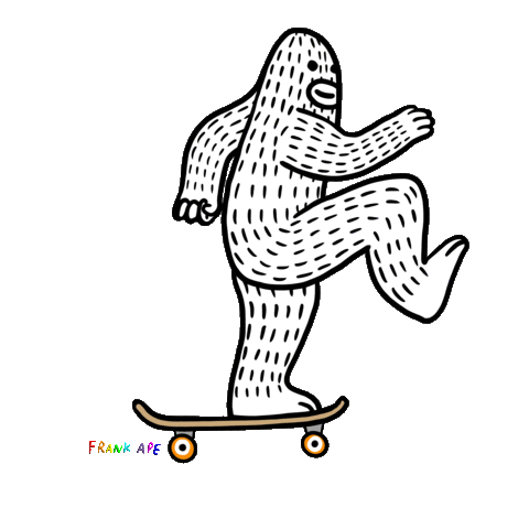 Skateboarding Skating Sticker by Frank Ape