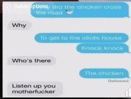 Joke Whydidthechickencrosstheroad GIF