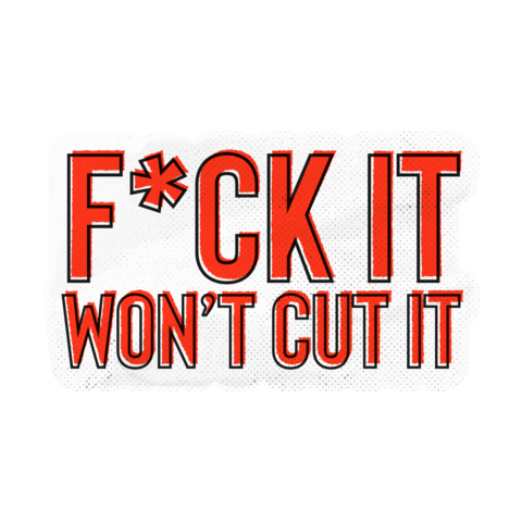 Fuck It Boston University Sticker by Fck It Won't Cut It