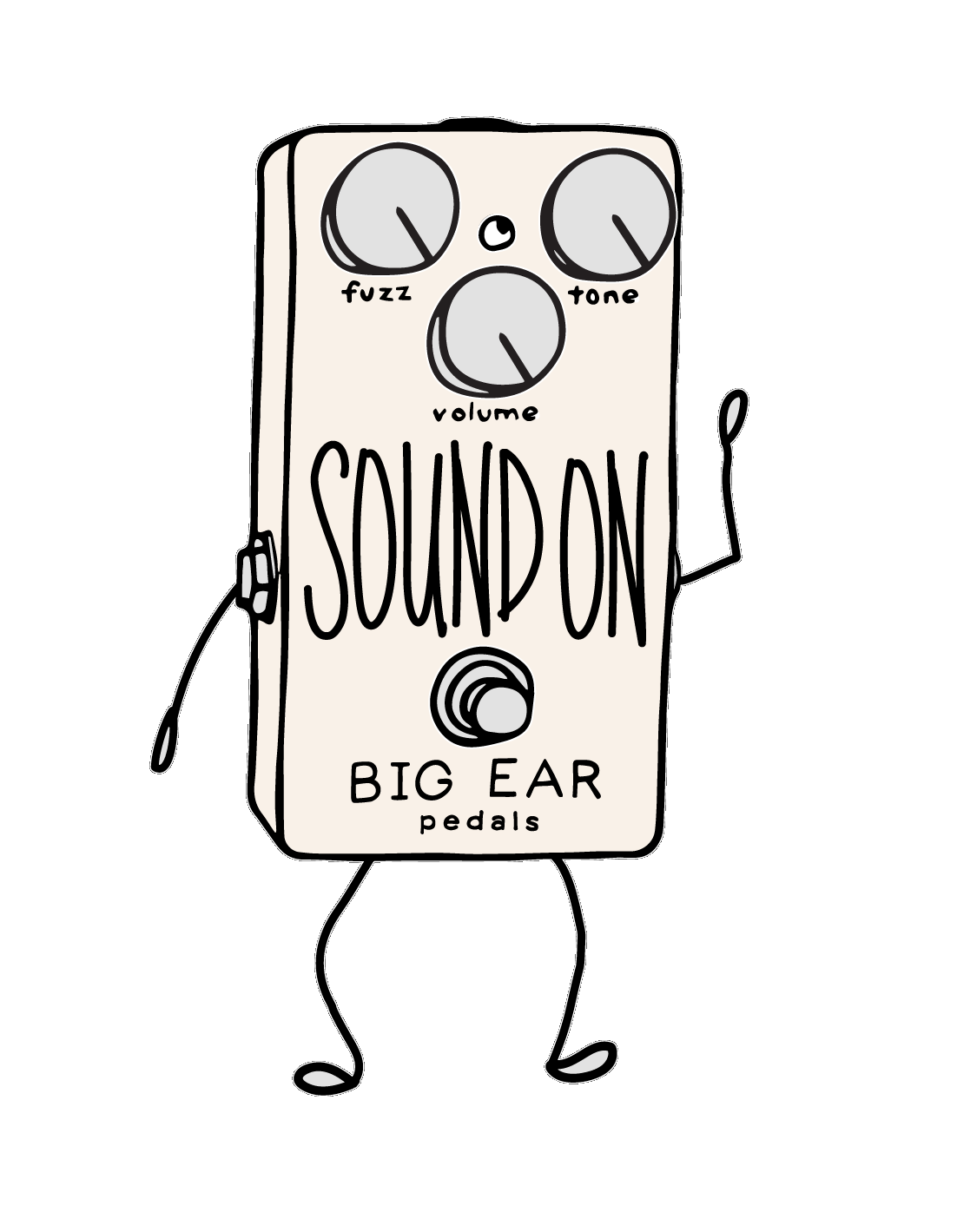 Volume Up Guitar Sticker by BIG EAR pedals for iOS & Android GIPHY