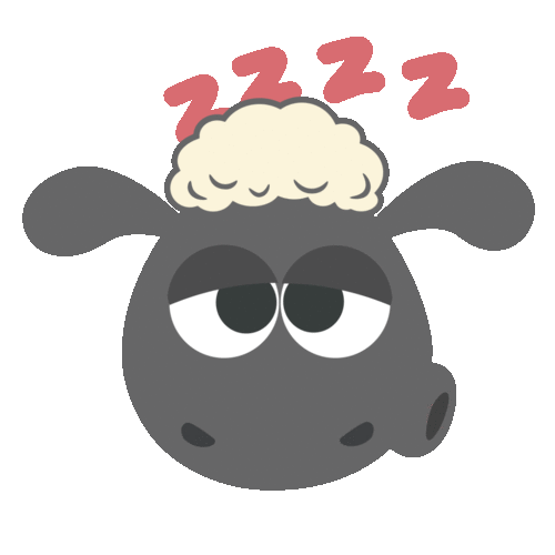 Tired Shaun The Sheep Sticker by Aardman Animations for iOS & Android
