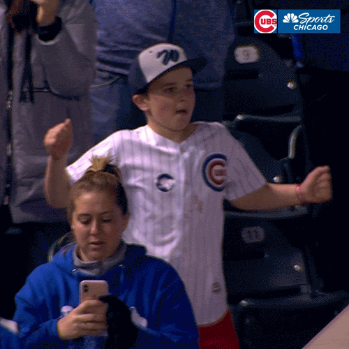 celebration cubs GIF by NBC Sports Chicago
