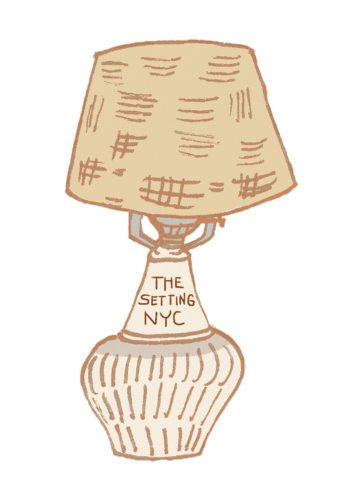 The Setting Lamp Sticker by edelapaz